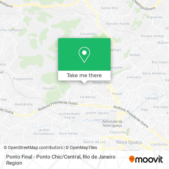 Ponto Final - Ponto Chic / Central map