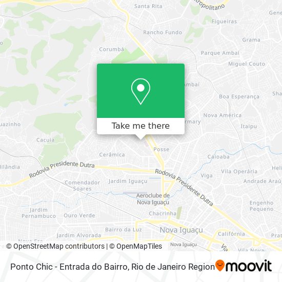 Ponto Chic - Entrada do Bairro map