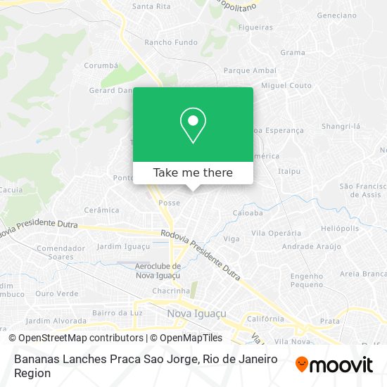 Mapa Bananas Lanches Praca Sao Jorge