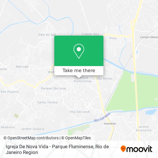 Mapa Igreja De Nova Vida - Parque Fluminense