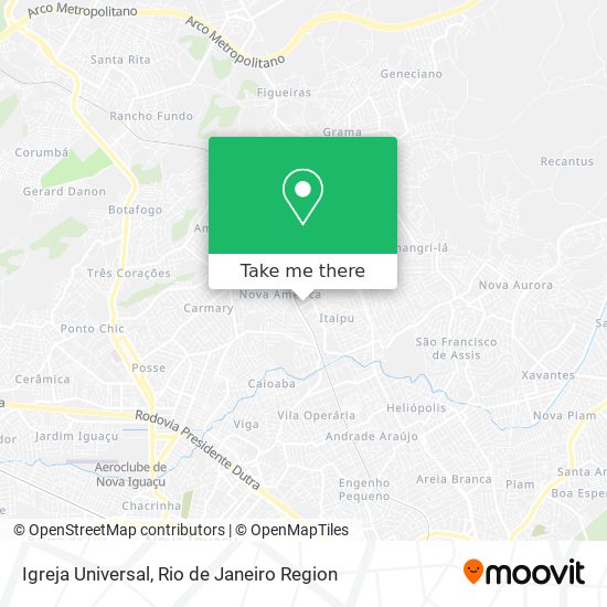 Igreja Universal map