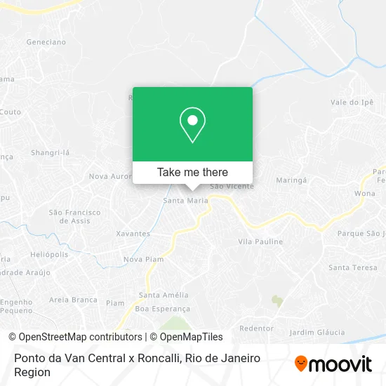 Ponto da Van Central x Roncalli map