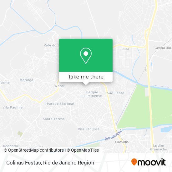 Colinas Festas map