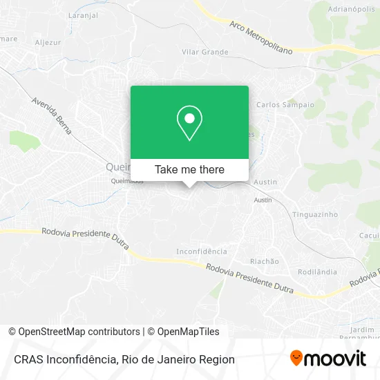 CRAS Inconfidência map