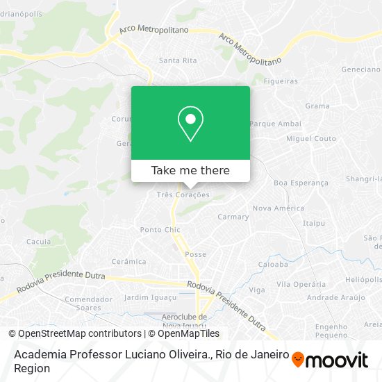 Mapa Academia Professor Luciano Oliveira.