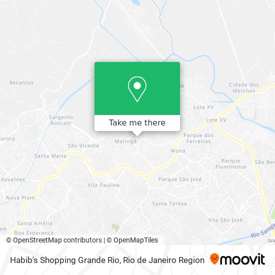 Mapa Habib's Shopping Grande Rio