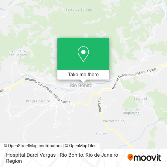 Hospital Darci Vargas - Rio Bonito map