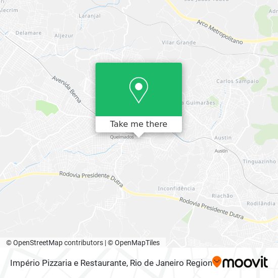 Mapa Império Pizzaria e Restaurante