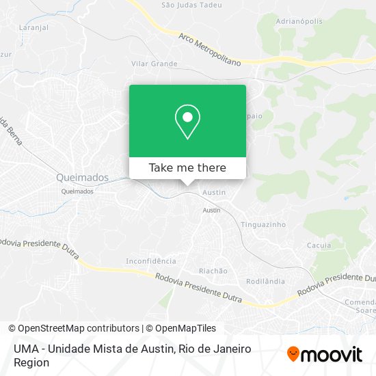 UMA - Unidade Mista de Austin map