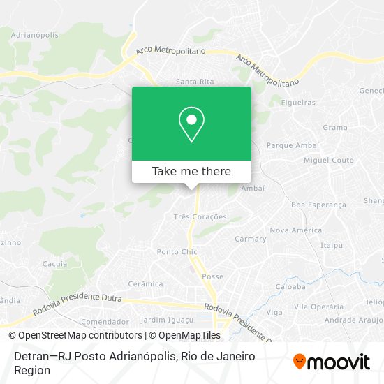 Detran—RJ Posto Adrianópolis map