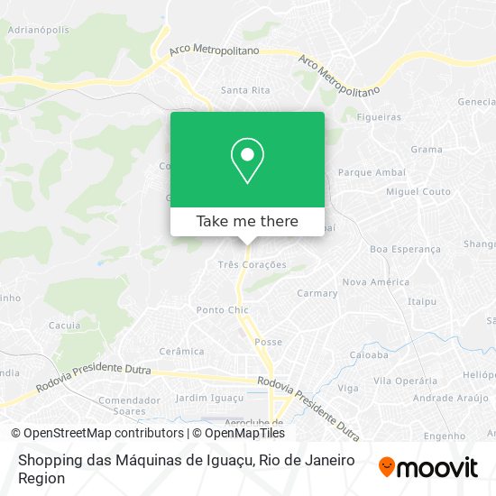 Mapa Shopping das Máquinas de Iguaçu