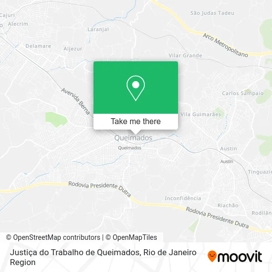 Justiça do Trabalho de Queimados map