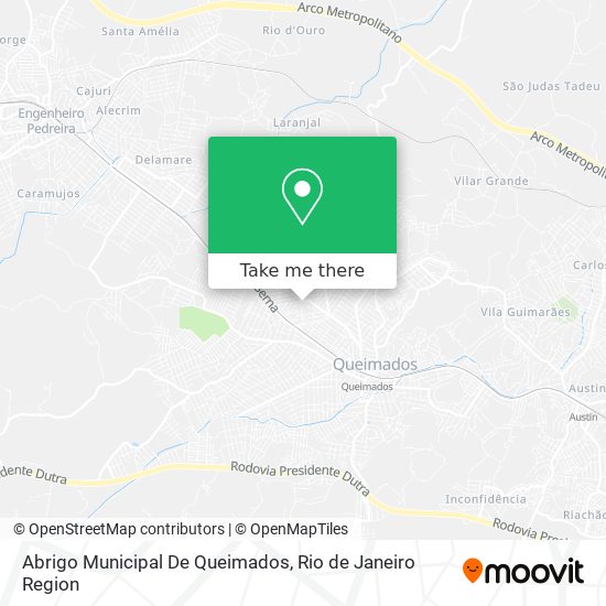 Abrigo Municipal De Queimados map