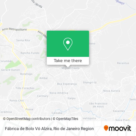 Mapa Fábrica de Bolo Vó Alzira