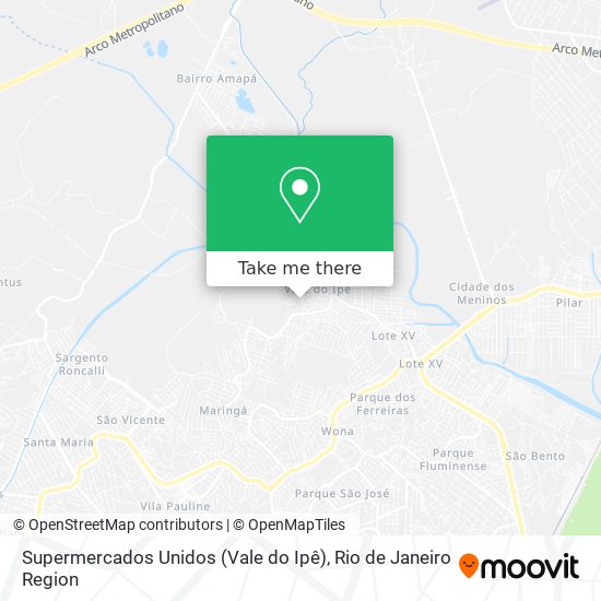 Mapa Supermercados Unidos (Vale do Ipê)