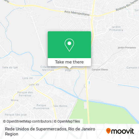 Rede Unidos de Supermercados map