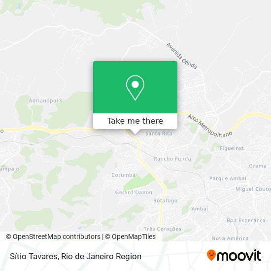 Sítio Tavares map