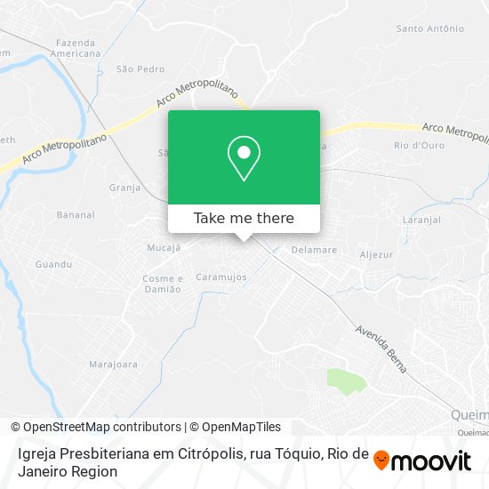 Igreja Presbiteriana em Citrópolis, rua Tóquio map