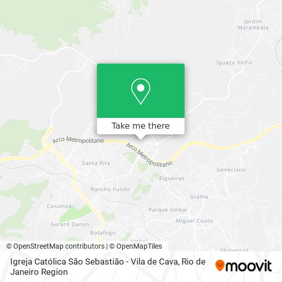 Igreja Católica São Sebastião - Vila de Cava map