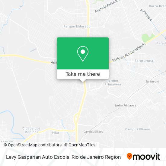 Levy Gasparian Auto Escola map