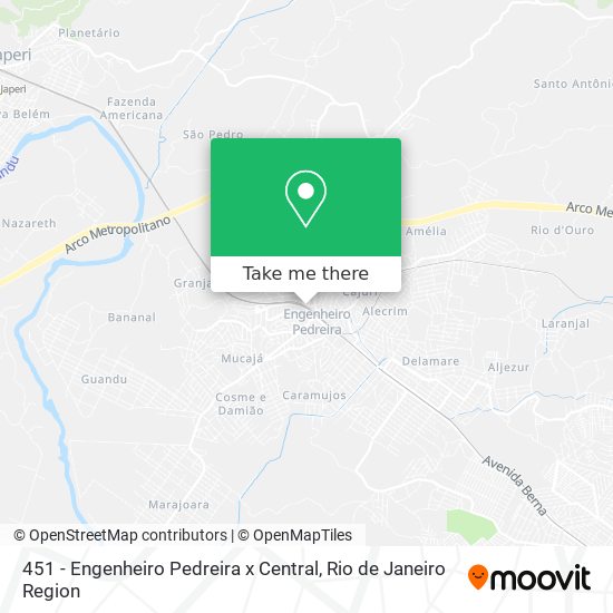 451 - Engenheiro Pedreira x Central map