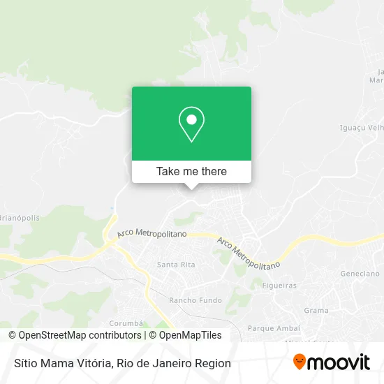 Sítio Mama Vitória map