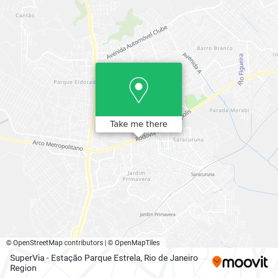 Mapa SuperVia - Estação Parque Estrela