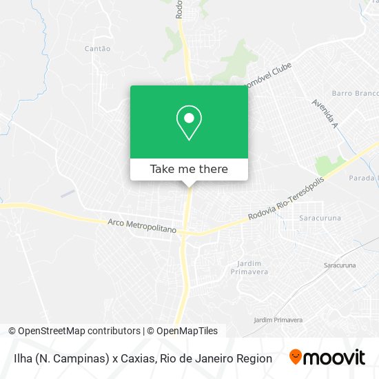 Ilha (N. Campinas) x Caxias map