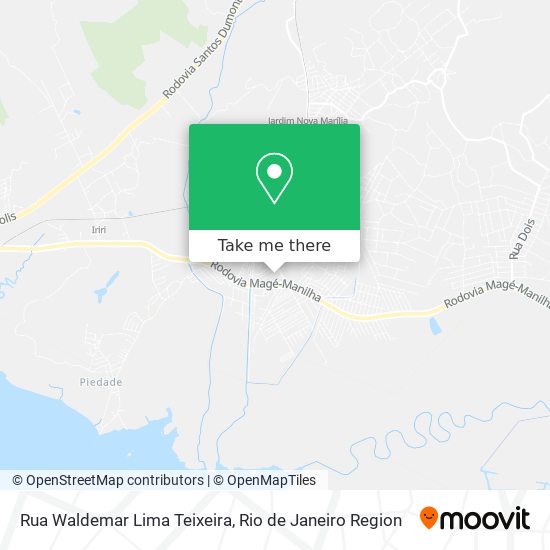 Mapa Rua Waldemar Lima Teixeira