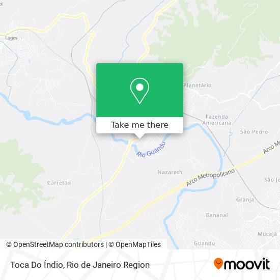 Toca Do Índio map
