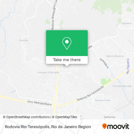 Mapa Rodovia Rio-Teresópolis