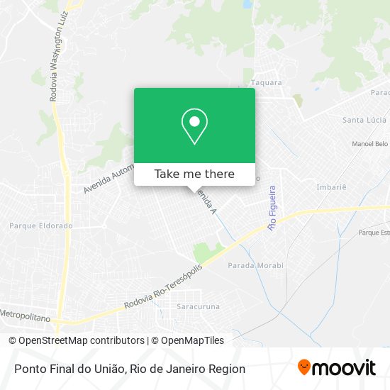 Ponto Final do União map