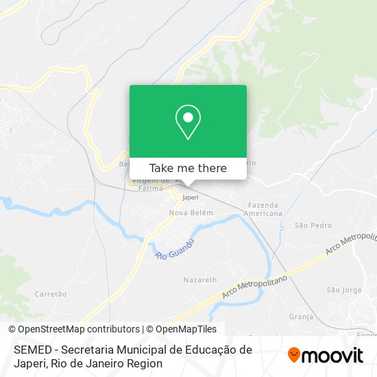 Mapa SEMED - Secretaria Municipal de Educação de Japeri