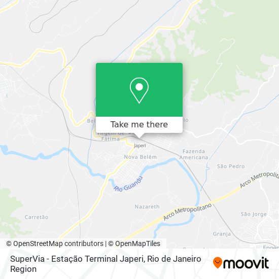 Mapa SuperVia - Estação Terminal Japeri