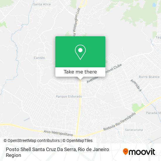 Posto Shell Santa Cruz Da Serra map