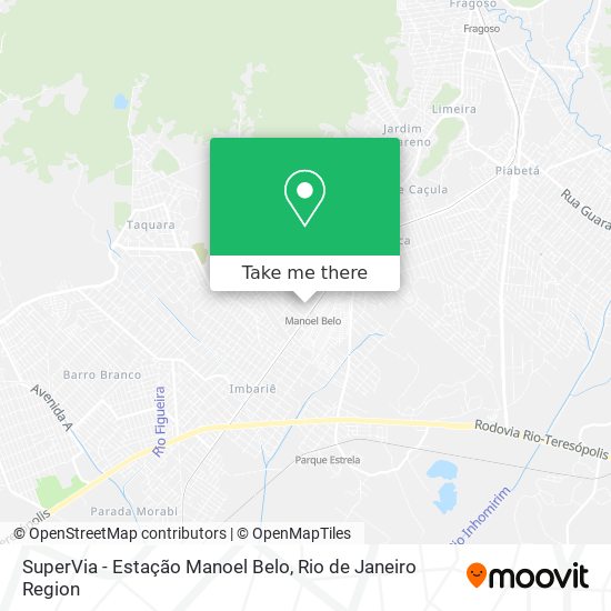 Mapa SuperVia - Estação Manoel Belo