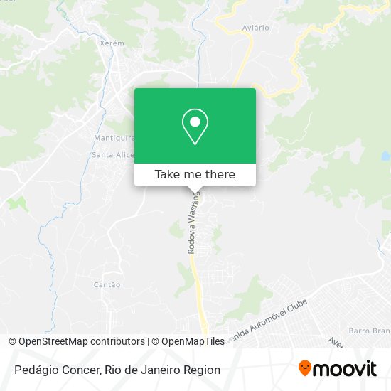 Pedágio Concer map