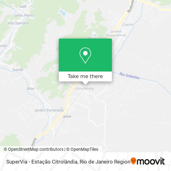 SuperVia - Estação Citrolândia map