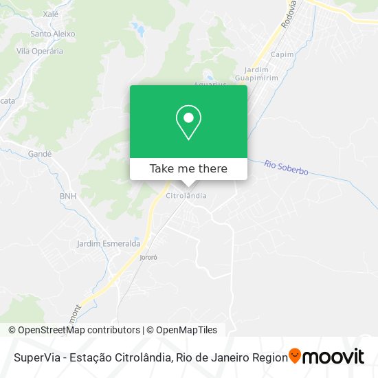 SuperVia - Estação Citrolândia map