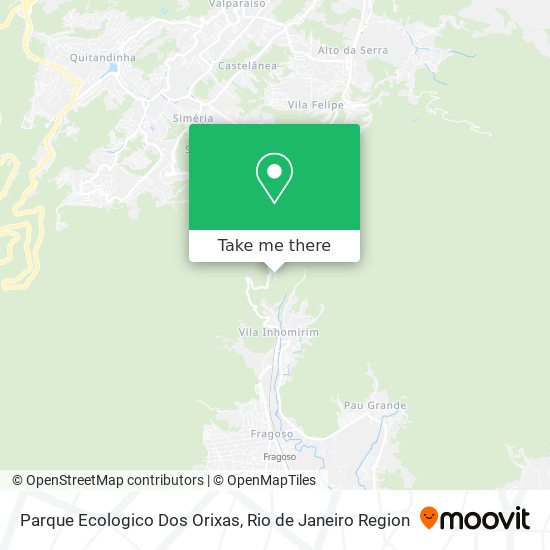Mapa Parque Ecologico Dos Orixas