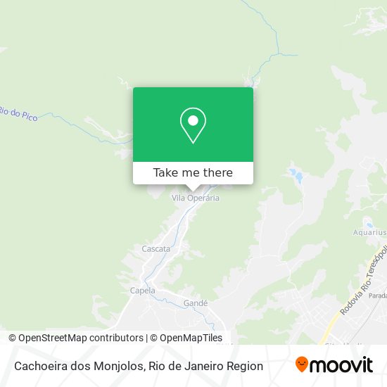Cachoeira dos Monjolos map