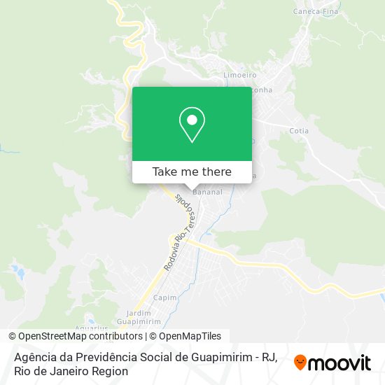 Agência da Previdência Social de Guapimirim - RJ map