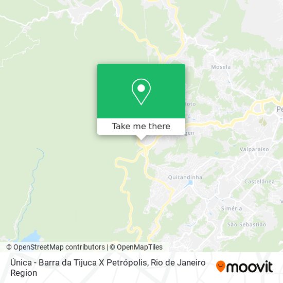 Mapa Única - Barra da Tijuca X Petrópolis