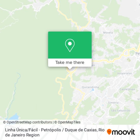 Mapa Linha Única / Fácil - Petrópolis / Duque de Caxias