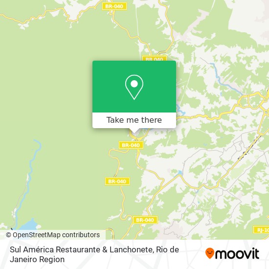 Mapa Sul América Restaurante & Lanchonete