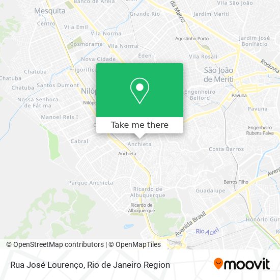 Rua José Lourenço map