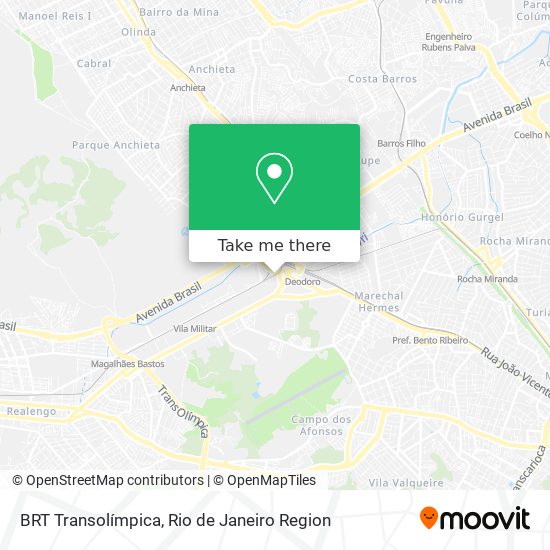 Mapa BRT Transolímpica