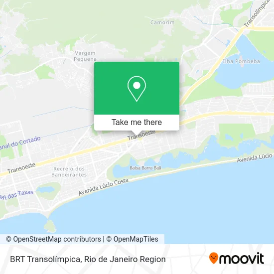 BRT Transolímpica map