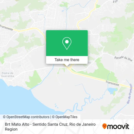 Brt Mato Alto - Sentido Santa Cruz map