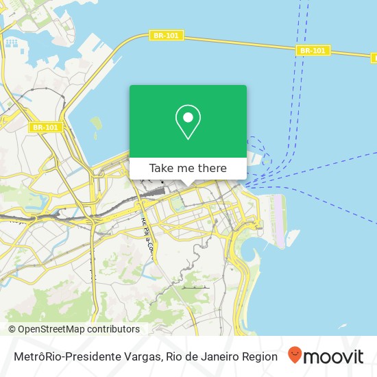 MetrôRio-Presidente Vargas map